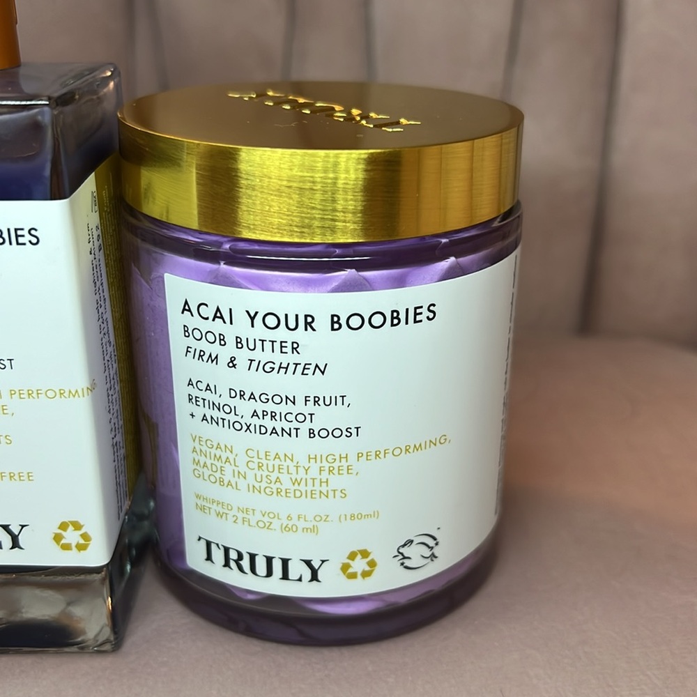 Truly Açaí your boobies set New full size trio polish serum butter firm & tight - Picture 4 of 5
